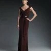 Cameron Blake By Mon Cheri - 19645 Long Dress In Brown