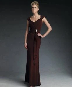 Cameron Blake By Mon Cheri - 19645 Long Dress In Brown