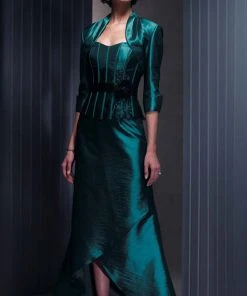 Cameron Blake By Mon Cheri - 210636 Taffeta Lace Dress With Jacket