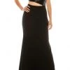 Carmen Marc Valvo - 17676 Asymmetric Beaded Crepe Gown Formal Gowns 2 Carmen Marc Valvo - 17676 Asymmetric Beaded Crepe Gown Formal Gowns