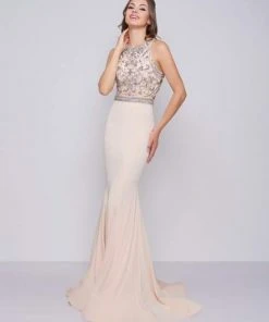 Formal Gowns Cassandra Stone - 40934A Beaded Halter Mermaid Dress With Train 7 Formal Gowns Cassandra Stone - 40934A Beaded Halter Mermaid Dress With Train