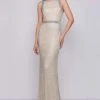 Cassandra Stone - 4709A Square Neck Drape Back Beaded Net Sheath Gown Formal Gowns 2 Cassandra Stone - 4709A Square Neck Drape Back Beaded Net Sheath Gown Formal Gowns