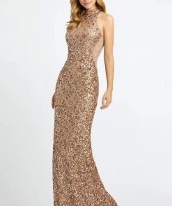 Cassandra Stone - 4818A Fitted Sequin Embellished Evening Gown