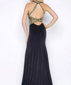 Formal Gowns Cassandra Stone - 50365A High Neck Gown Style 5 Formal Gowns Cassandra Stone - 50365A High Neck Gown Style