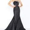 Cassandra Stone - 66444A Strapless Bow Accented Brocade Trumpet Gown Formal Gowns