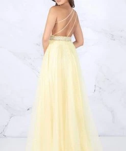 Cassandra Stone - 66859A Embellished One Shoulder A-line Dress Formal Gowns