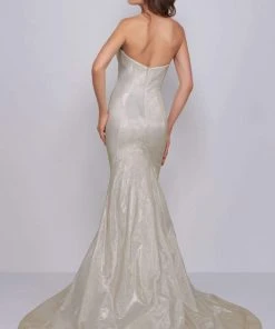 Cassandra Stone - 66918A Plunging Sweetheart Strapless Trumpet Gown Formal Gowns