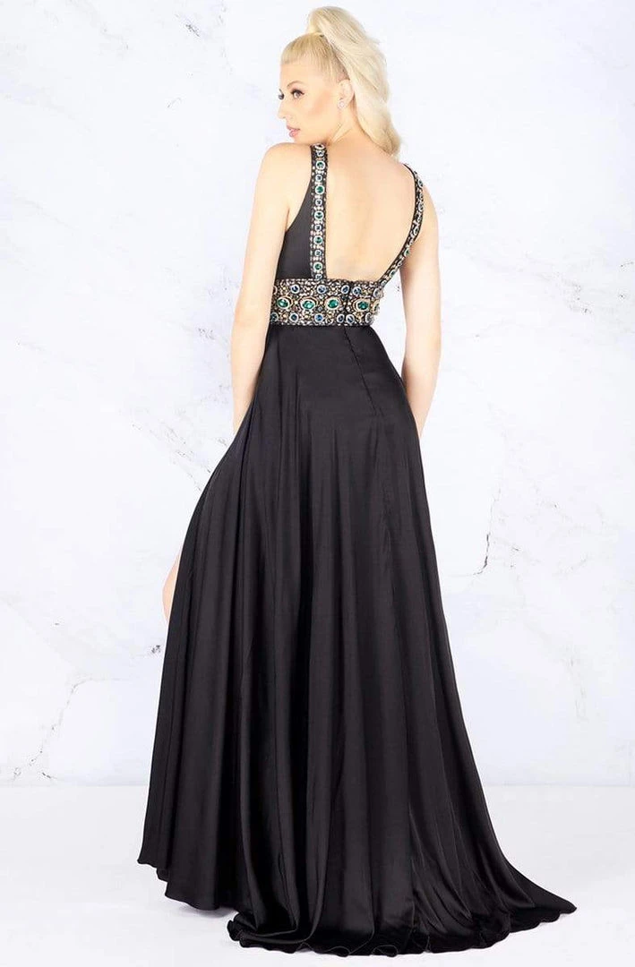 Formal Gowns Cassandra Stone - 77435A Rhinestone Accented Halter A-line Dress 4 Formal Gowns Cassandra Stone - 77435A Rhinestone Accented Halter A-line Dress
