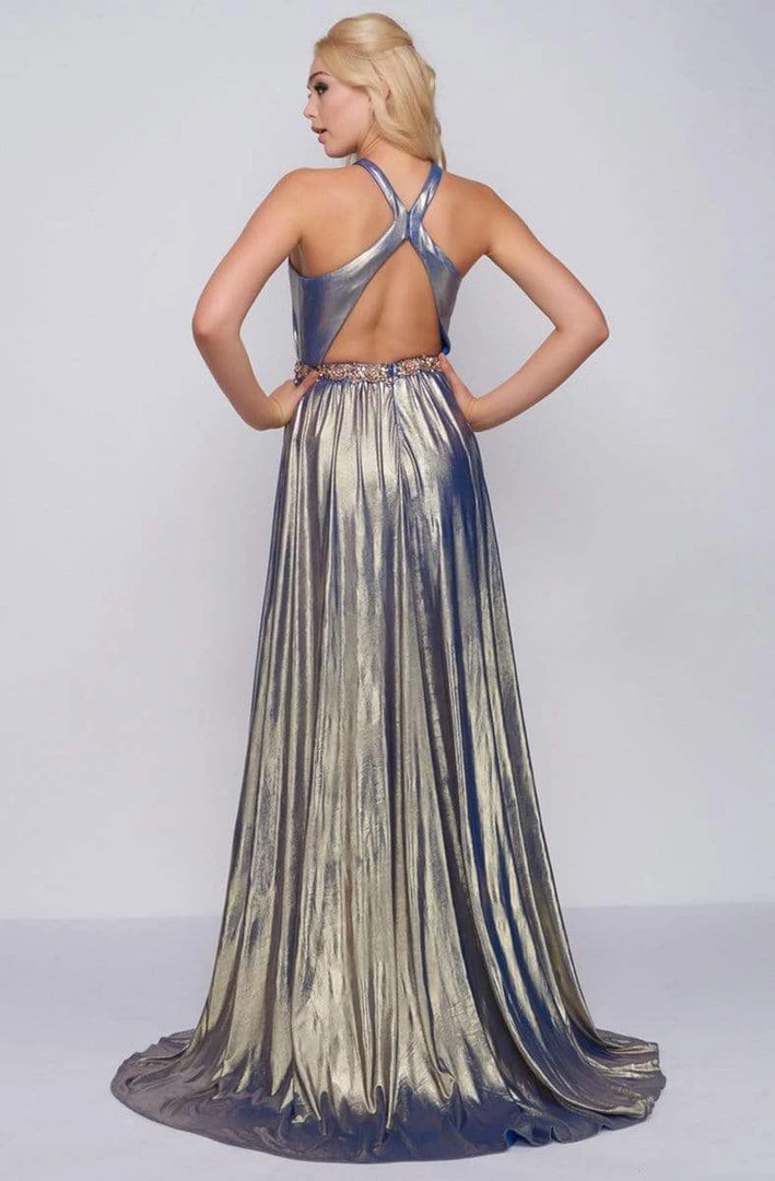 Formal Gowns Cassandra Stone - 77587A Embellished Cross Halter A-line Dress 4 Formal Gowns Cassandra Stone - 77587A Embellished Cross Halter A-line Dress