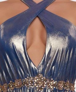 Formal Gowns Cassandra Stone - 77587A Embellished Cross Halter A-line Dress 7 Formal Gowns Cassandra Stone - 77587A Embellished Cross Halter A-line Dress