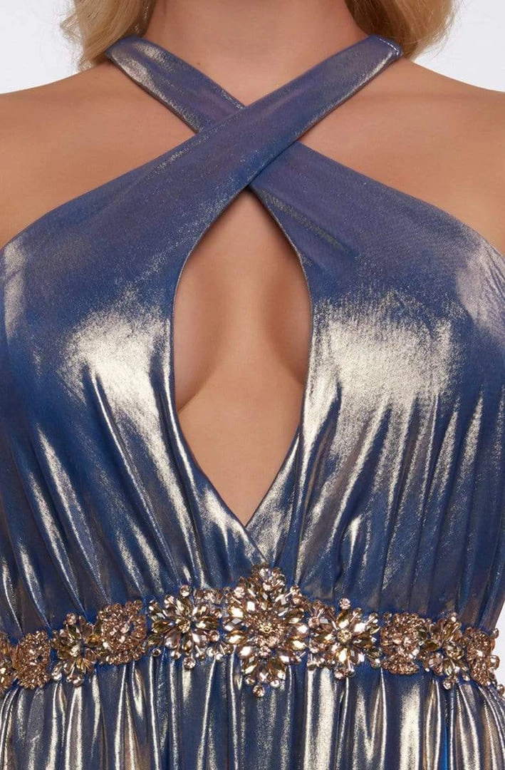 Formal Gowns Cassandra Stone - 77587A Embellished Cross Halter A-line Dress 5 Formal Gowns Cassandra Stone - 77587A Embellished Cross Halter A-line Dress