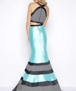 Formal Gowns Cassandra Stone - Two Sleeve Dress Style 65913A