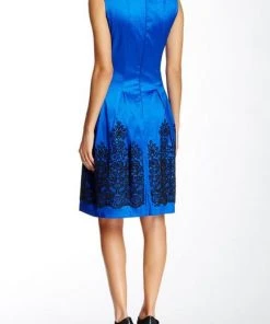 Chetta B. - B1504505 Beaded Bateau A-line Dress Cocktail Dresses