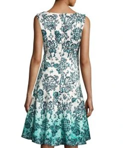 Chetta B - Sleeveless Multi-Print A-Line Dress B1708928 - 1 Pc Aqua Multi In Size 12 Available 8 Chetta B - Sleeveless Multi-Print A-Line Dress B1708928 - 1 Pc Aqua Multi In Size 12 Available