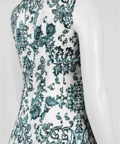 Chetta B - Sleeveless Multi-Print A-Line Dress B1708928 - 1 Pc Aqua Multi In Size 12 Available 9 Chetta B - Sleeveless Multi-Print A-Line Dress B1708928 - 1 Pc Aqua Multi In Size 12 Available