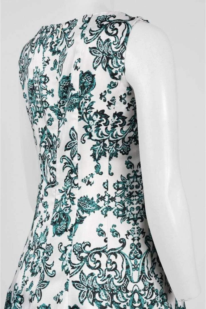 Chetta B - Sleeveless Multi-Print A-Line Dress B1708928 - 1 Pc Aqua Multi In Size 12 Available 6 Chetta B - Sleeveless Multi-Print A-Line Dress B1708928 - 1 Pc Aqua Multi In Size 12 Available