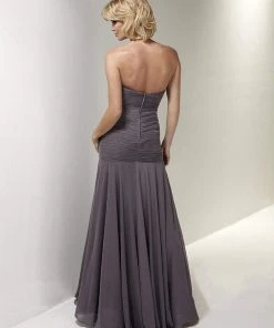 Christina Wu Elegance - 17784 Brooch Ornate Pleated Interweave Gown