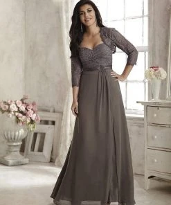 Formal Gowns Christina Wu Elegance - 17800 Surplice Lace Bodice High Slit Gown