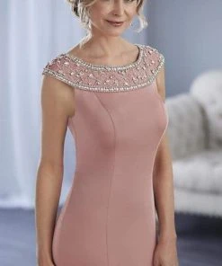 Christina Wu Elegance - 17857 Cap Sleeve Crystal Beaded Bateau Gown Formal Gowns