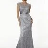 Christina Wu Elegance - 20176 Illusion Neckline Lace Trumpet Gown Formal Gowns