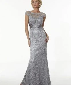 Christina Wu Elegance - 20176 Illusion Neckline Lace Trumpet Gown Formal Gowns