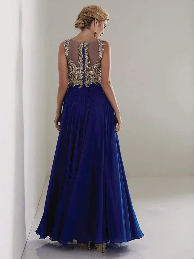Christina Wu Elegance - 20215 Beaded Lace Illusion Bateau Chiffon Gown Formal Gowns 4 Christina Wu Elegance - 20215 Beaded Lace Illusion Bateau Chiffon Gown Formal Gowns