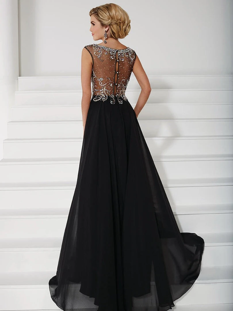 Christina Wu Elegance Beaded Illusion Chiffon Long Gown 20185 - 1 Pc Navy/Navy In Size 6 Available Formal Gowns 4 Christina Wu Elegance Beaded Illusion Chiffon Long Gown 20185 - 1 Pc Navy/Navy In Size 6 Available Formal Gowns