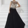 Christina Wu Elegance Beaded Illusion Chiffon Long Gown 20185 - 1 Pc Navy/Navy In Size 6 Available Formal Gowns 2 Christina Wu Elegance Beaded Illusion Chiffon Long Gown 20185 - 1 Pc Navy/Navy In Size 6 Available Formal Gowns