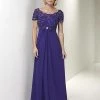 Formal Gowns Christina Wu Elegance - Short Sleeve Jeweled Lace Draped Gown 17769 1 Formal Gowns Christina Wu Elegance - Short Sleeve Jeweled Lace Draped Gown 17769