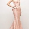 Formal Gowns Cinderella Divine - 13312 Strapless Peplum Mermaid Gown