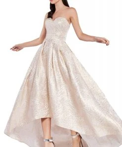 Formal Gowns Cinderella Divine - 5134 Strapless Sweetheart High Low A-line Dress
