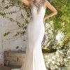 Cinderella Divine - 71457 Cap Sleeve Beaded Illusion High Neck Gown 2 Cinderella Divine - 71457 Cap Sleeve Beaded Illusion High Neck Gown