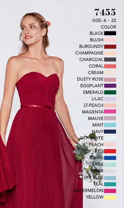 Cinderella Divine - 7455 Strapless Sweetheart Chiffon A-Line Dress Formal Gowns 12 Cinderella Divine - 7455 Strapless Sweetheart Chiffon A-Line Dress Formal Gowns