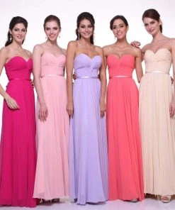 Cinderella Divine - 7455 Strapless Sweetheart Chiffon A-Line Dress Formal Gowns 20 Cinderella Divine - 7455 Strapless Sweetheart Chiffon A-Line Dress Formal Gowns