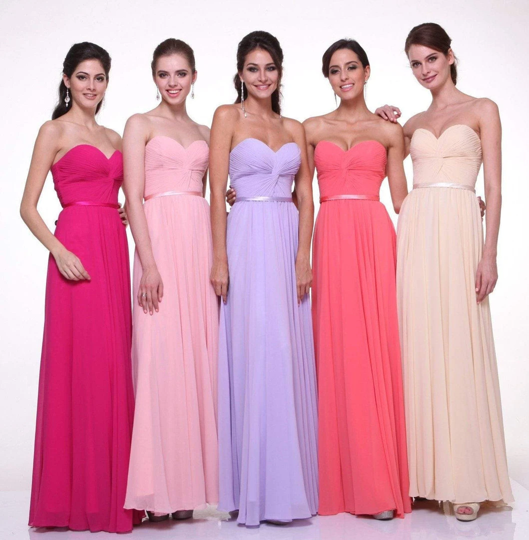 Cinderella Divine - 7455 Sweetheart Neckline Chiffon A-Line Dress Formal Gowns 10 Cinderella Divine - 7455 Sweetheart Neckline Chiffon A-Line Dress Formal Gowns