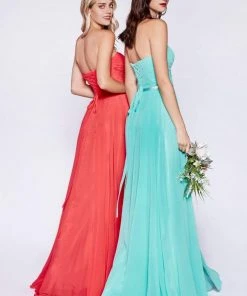 Cinderella Divine - 7455 Sweetheart Neckline Chiffon A-Line Dress Formal Gowns 19 Cinderella Divine - 7455 Sweetheart Neckline Chiffon A-Line Dress Formal Gowns
