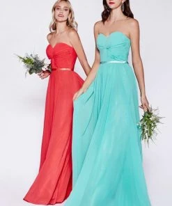 Cinderella Divine - 7455 Sweetheart Neckline Chiffon A-Line Dress Formal Gowns 18 Cinderella Divine - 7455 Sweetheart Neckline Chiffon A-Line Dress Formal Gowns