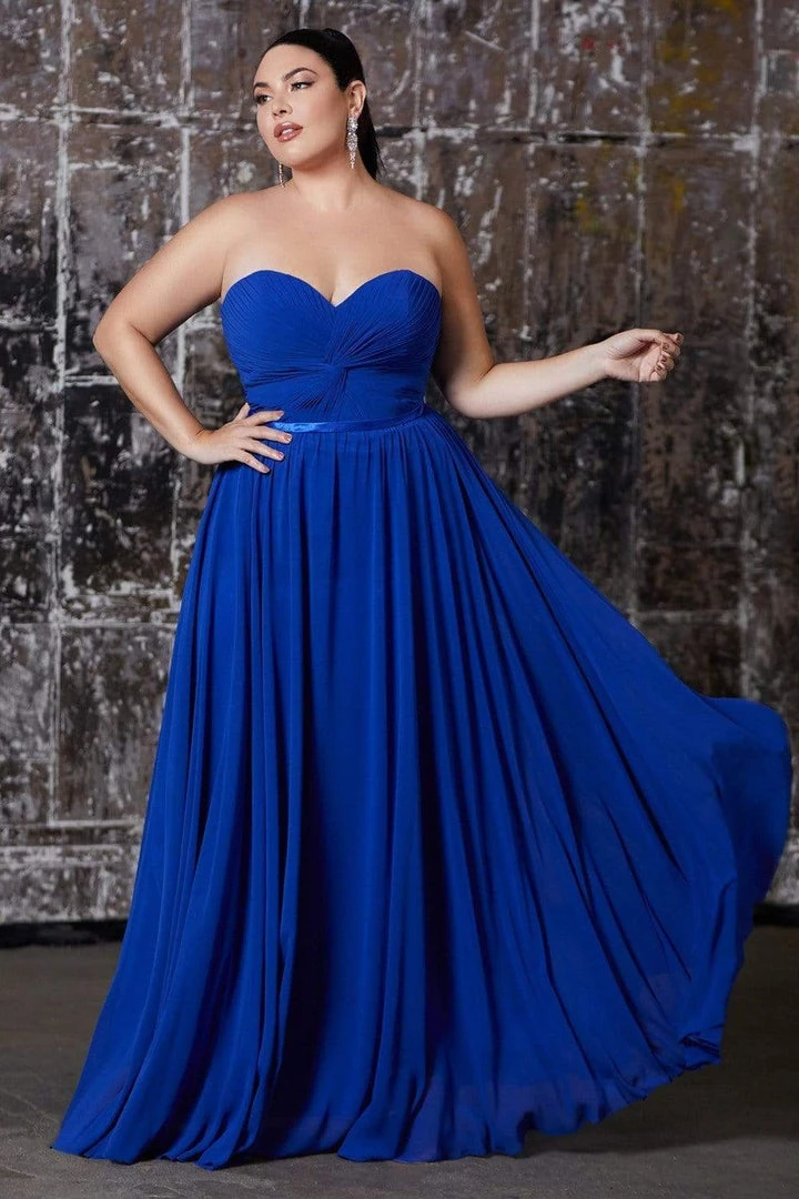 Cinderella Divine - 7455 Sweetheart Neckline Chiffon A-Line Dress Formal Gowns 3 Cinderella Divine - 7455 Sweetheart Neckline Chiffon A-Line Dress Formal Gowns