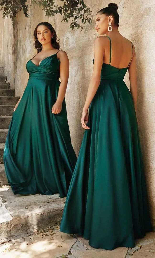 Formal Gowns Cinderella Divine - 7485 Long Satin A-Line Gown 3 Formal Gowns Cinderella Divine - 7485 Long Satin A-Line Gown