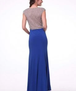 Formal Gowns Cinderella Divine - 8115 Beaded Scoop Sheath Evening Gown 13 Formal Gowns Cinderella Divine - 8115 Beaded Scoop Sheath Evening Gown