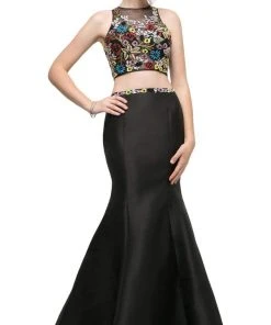 Cinderella Divine - 84267 Two Piece Beaded Mermaid Dress