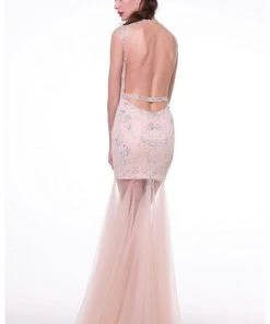 Cinderella Divine - 8763 Beaded Jewel Trumpet Dress