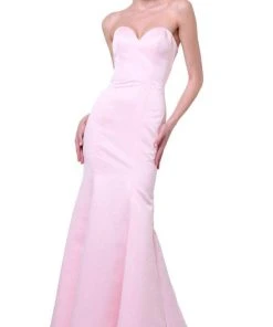 Cinderella Divine - 8792 Strapless Sweetheart Satin Trumpet Gown