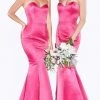 Cinderella Divine - 8792 Strapless Sweetheart Satin Trumpet Gown