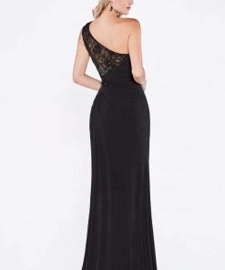 Cinderella Divine - Asymmetric Lace Sheath Evening Dress Formal Gowns 6 Cinderella Divine - Asymmetric Lace Sheath Evening Dress Formal Gowns