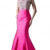 Cinderella Divine - Bead Embellished Halter Mermaid Gown Formal Gowns