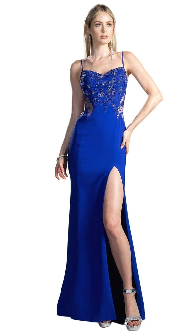 Formal Gowns Cinderella Divine - Bead Embroidered Jersey Sheath Prom Dress 3 Formal Gowns Cinderella Divine - Bead Embroidered Jersey Sheath Prom Dress