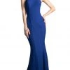 Formal Gowns Cinderella Divine - Beaded Halter Neck Jersey Sheath Prom Dress