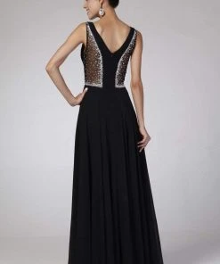 Cinderella Divine - Beaded Sheer Ruched Evening Dress Formal Gowns