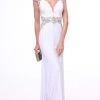 Formal Gowns Cinderella Divine - Bedazzled Deep V-neck Fitted Dress 2 Formal Gowns Cinderella Divine - Bedazzled Deep V-neck Fitted Dress